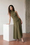 CLARA HALTER MAXI DRESS