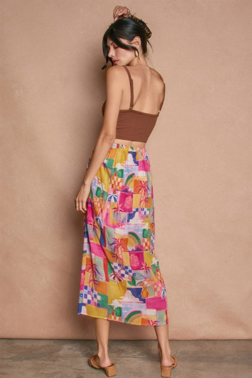 NAIA WRAP MIDI SKIRT