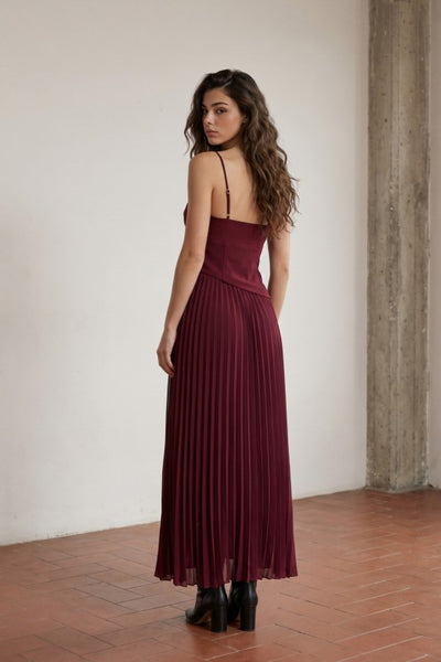 KIARA PLEATED MAXI DRESS