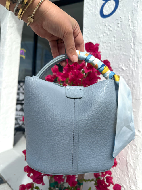 AVA VEGAN LEATHER MINI BUCKET BAG