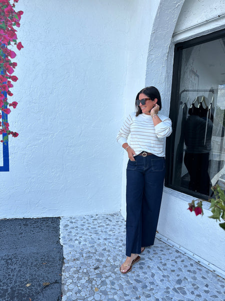 CARA STRIPED LIGHTWEIGHT SWEATER