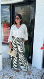 KAMILA PRINTED WIDE LEG PANT