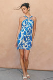 MAR KNOT HALTER MINI DRESS
