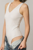 WYATT VNECK DOUBLE LINED BODYSUIT