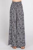 INDIGO WIDE LEG PRINT PANT