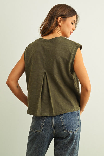 JESEE ROUND NECK SLUB TOP