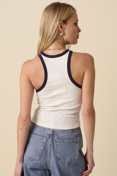 HEATHER TWO TONE TANK TOP