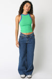 HEATHER TWO TONE TANK TOP