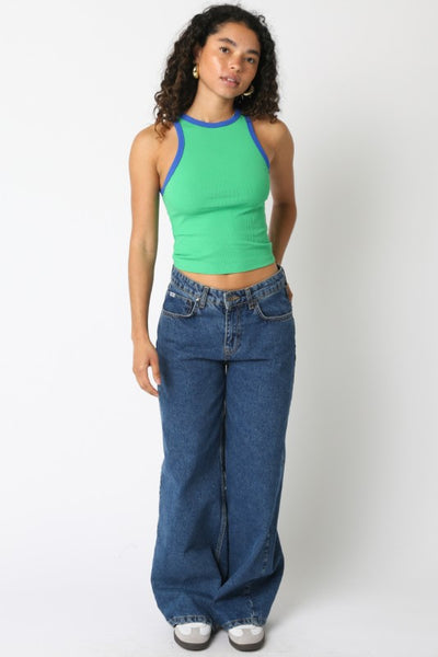 HEATHER TWO TONE TANK TOP