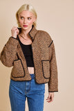 HARLOW QUILTED CHEETAH PRINT JACKET