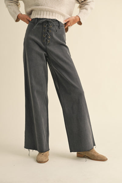 Phoebe Lace-Up Front Pants