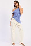 DESIREE ASYMMETRICALSHOULDER TUNIC TOP