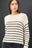 GIANA LOOSE KNIT STRIPED SWEATER