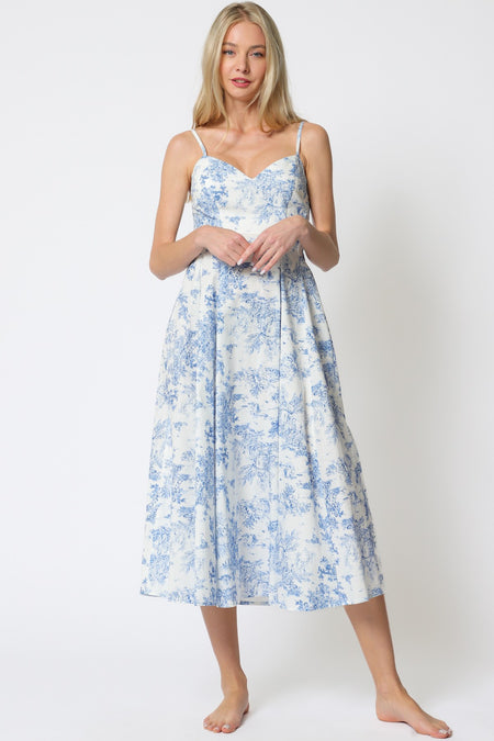 SERAFINA LINEN STRAPLESS MAXI DRESS