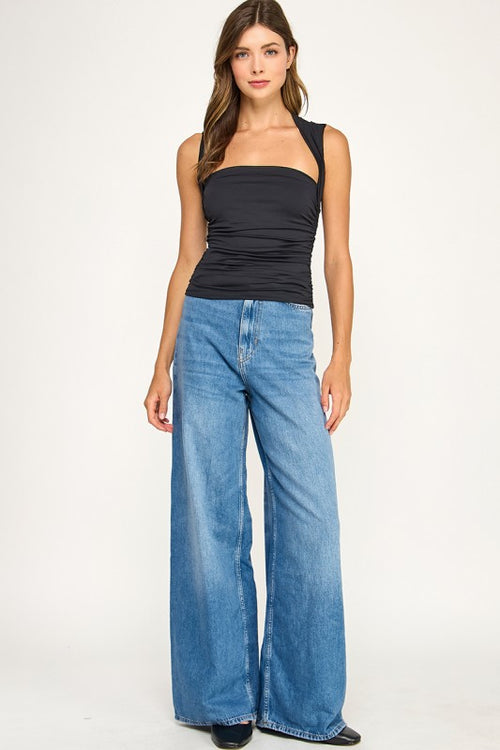 BELLABEE SIDE RUCHED TOP