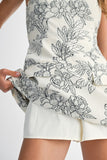 MARINA FLORAL JACQUARD MINI DRESS