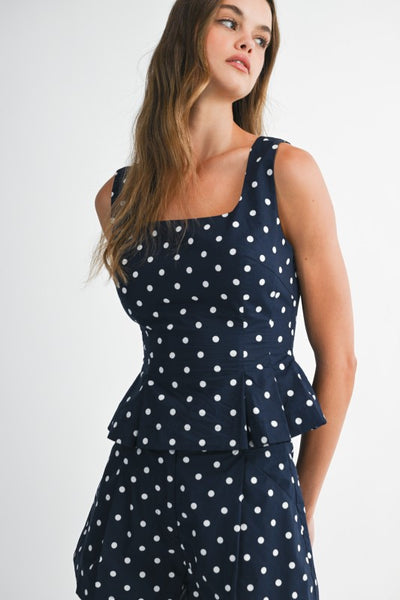 SOPHIE POLKA DOT TOP & SHORT SET