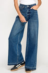 HUNTER RAW HEM WIDE LEG DENIM