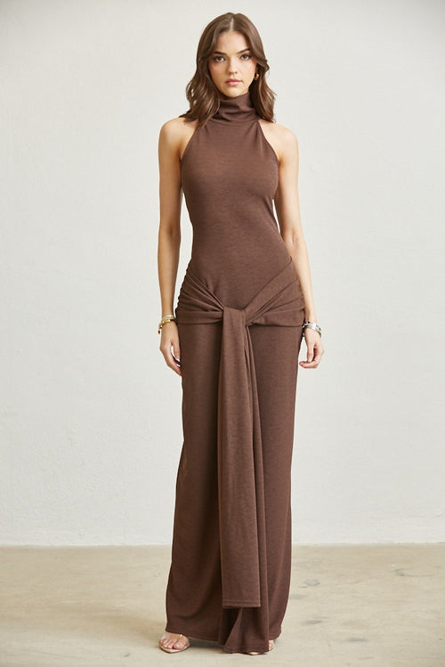 NAOMI HIGH NECK MAXI DRESS