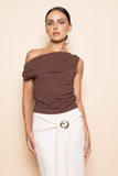 TERE ONE SHOULDER SLANT TOP