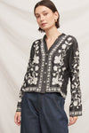 MARLENE EMBROIDERY DETAIL BLOUSE