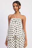 ASTRID POLKA DOT HALTER TOP
