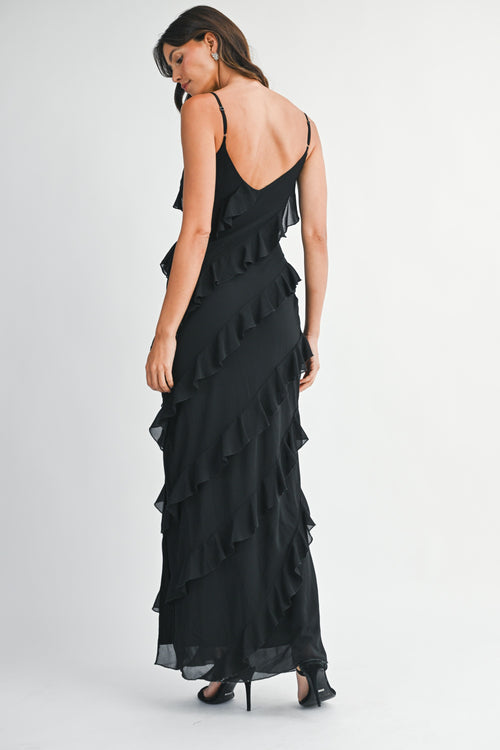 MILEY TIERED RUFFLED MAXI DRESS