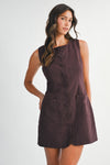 FRANKIE SQUARE NECK LINEN DRESS