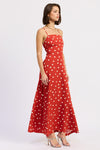 ALYX POLKA DOT OPEN BACK MIDI DRESS