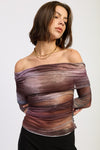 NINA WATERCOLOR MESH TOP