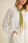 GRACE SHEER BUTTON DOWN SHIRT