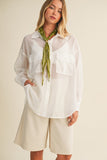 GRACE SHEER BUTTON DOWN SHIRT