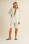 GRACE SHEER BUTTON DOWN SHIRT