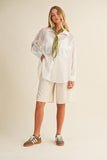 GRACE SHEER BUTTON DOWN SHIRT