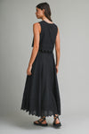 MARINA SCALLOPED EDGE MIDI SKIRT