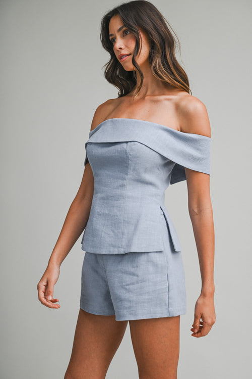 ESTELLE LINEN TAILORED SHORT