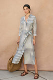 CHARLIE STRIPED SHIRT DRESS