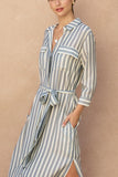 CHARLIE STRIPED SHIRT DRESS