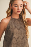 HARPER EYELET HALTER TOP