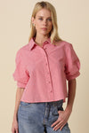 LEXI GINGHAM PUFF SLEEVE TOP