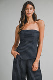 ARIEL PIN STRIPE TUBE TOP