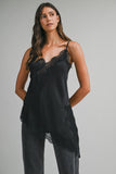 LANA ASYMMETRIC LACE CAMI TOP