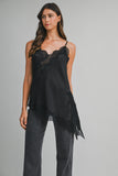 LANA ASYMMETRIC LACE CAMI TOP