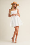 WILLOW STRETCH LINEN HALTER MINI DRESS