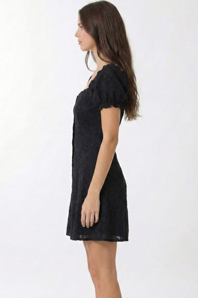 ELISSA PUFF SLEEVE MINI DRESS