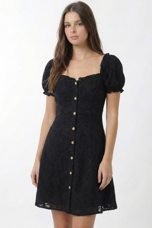 ELISSA PUFF SLEEVE MINI DRESS