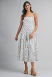 MAKARA SHOULDER TIE MIDI DRESS