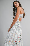 MAKARA SHOULDER TIE MIDI DRESS