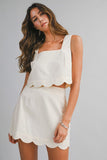 LUNA SCALLOP HEM TOP