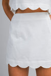 LUNA SCALLOP HEM SKIRT